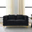 Ensemble noir 3 +, apparence moderne avec pieds métalliques, livraison rapide à l'entrepôt, capacité de siège de 250 lb, 6 coussins de 3 po, conception, livraison chez nous, rembourrage en mousse, pieds en métal, coussins,