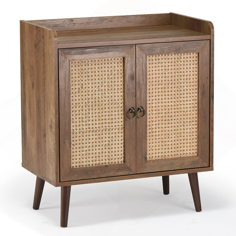 Buffet en noyer avec portes en rotin pour salle à manger | Idée de cadeau, Light Brown