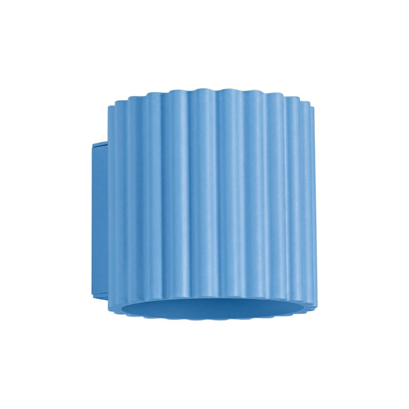 Aura Aluminium Flush Mounted Sconce, 10x12x10 cm, Light Blue, 1 Light