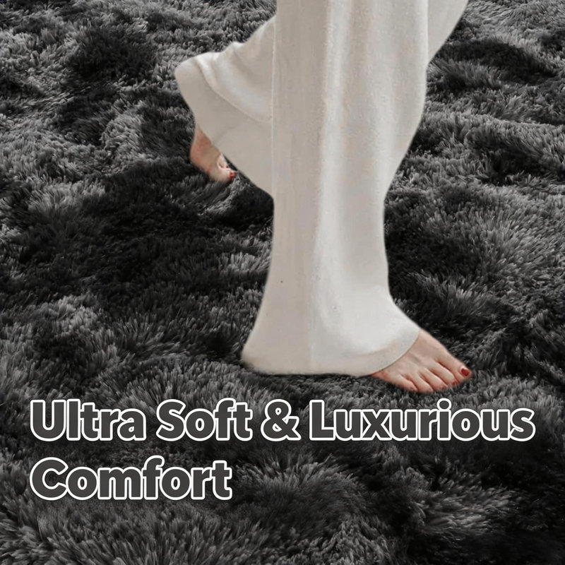 Tapis doux et teinté pour la chambre à coucher, le salon et le couloir, Gris clair, Rectangle 9 pi x 12 pi