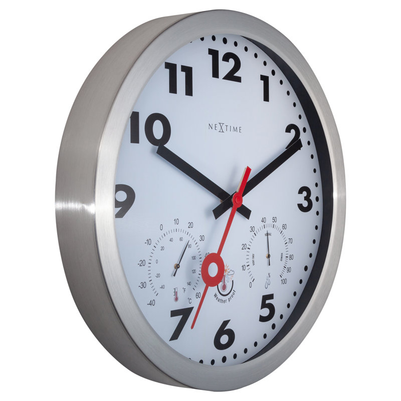 Metal Wall Clock, Silver
