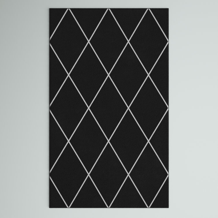 Tapis noir / blanc Birute