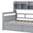 Bookcase Wood Daybed with Bedside Shelf and Two Drawers-94392544-94392542