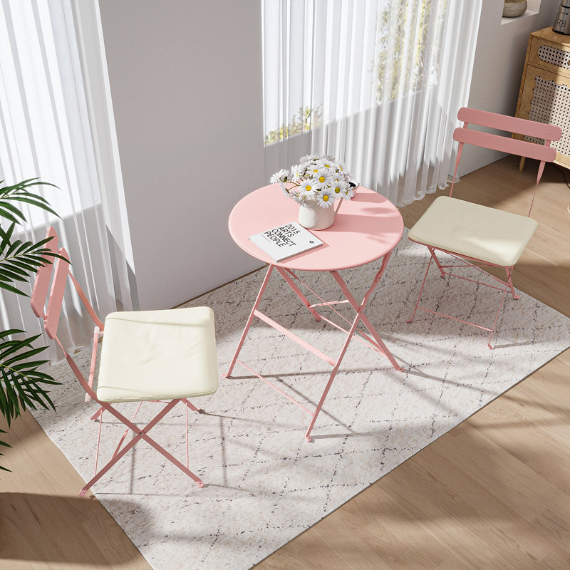 Ensemble de 3 chaises bistro pour terrasse et balcon
