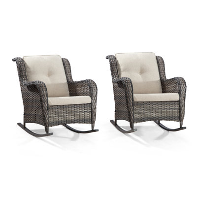 Reynaud Wicker Outdoor Rocking Chair by Wildon Home