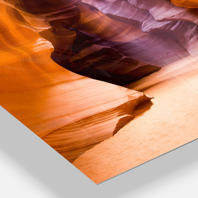 Upper Antelope Canyon - Photographie sans cadre sur métal, H 30 po x l 40 po x P 4 po