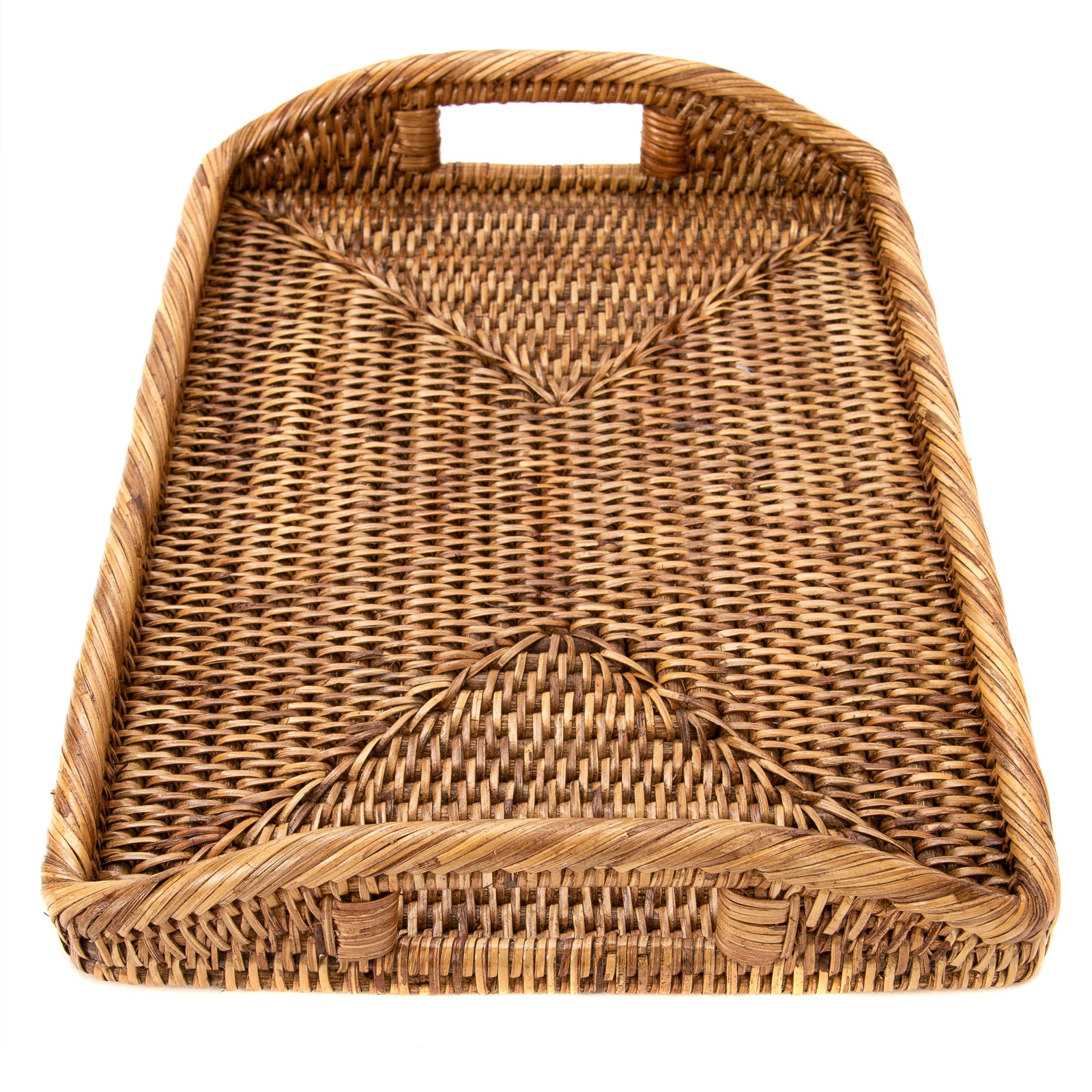 Ilonka Decorative Tray, Honey Brown, 1" H x 17" W x 12" D