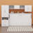 Murphy Bed With Open Shelves And Storage Drawers,Built-In Wardrobe And Table