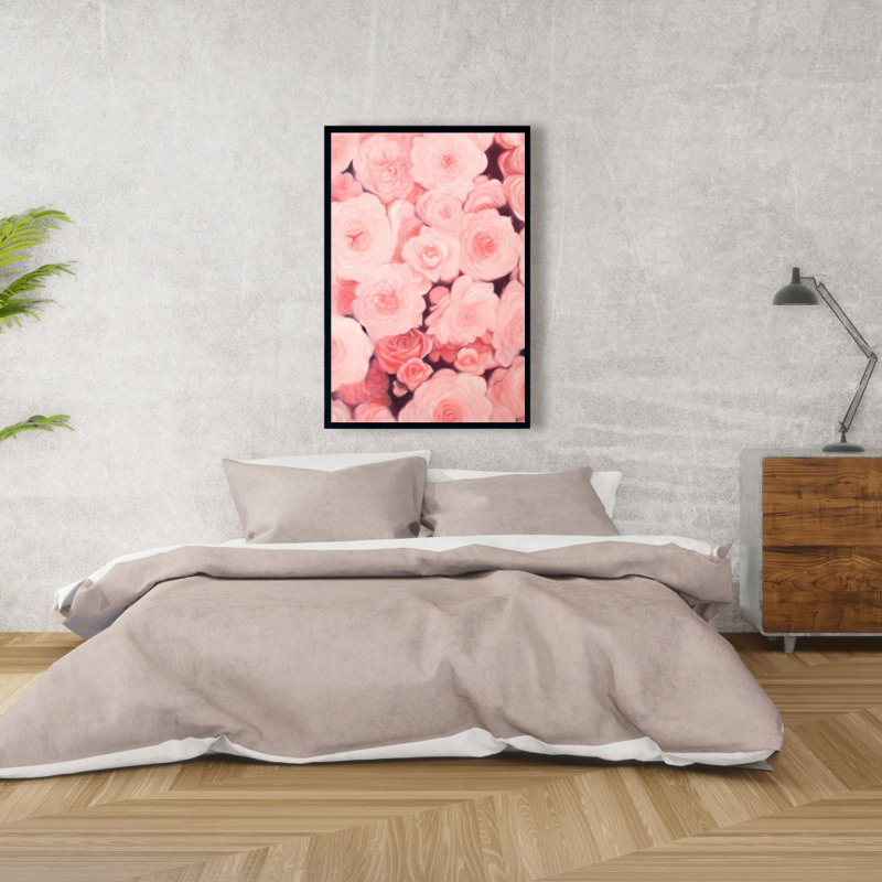 «Pink Flower Field», reproduction sur toile