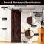 Porte en bois de pin massif X Design non assemblé avec quincaillerie d'installation en nickel brossé-72603594-72603609