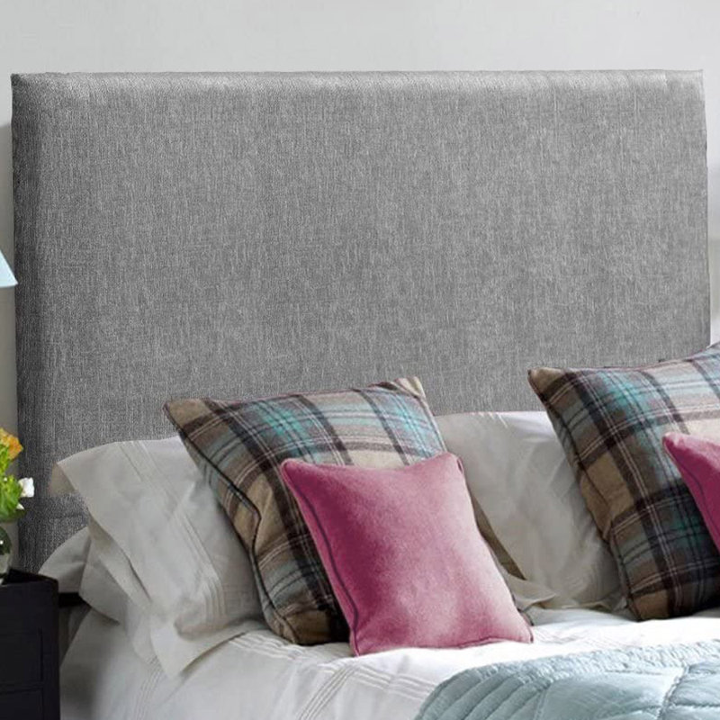 Carter-Jay Upholstered Headboard, Silver, Double (4'6)