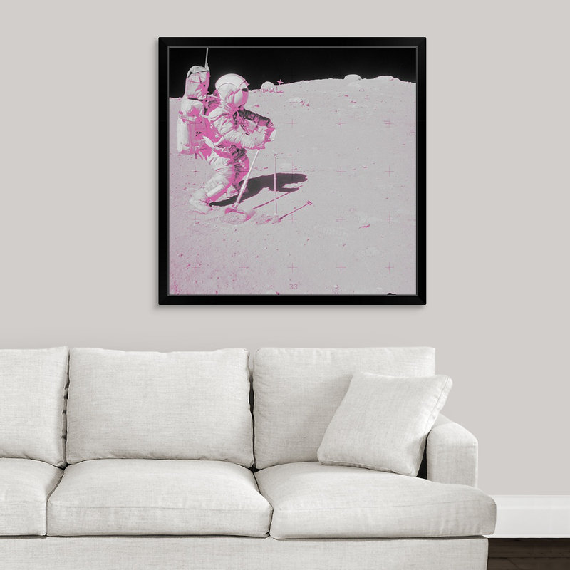 « space i », reproduction d’art encadrée novogratz, H 15 po x l 15 po x P 1 po, Cadre noir