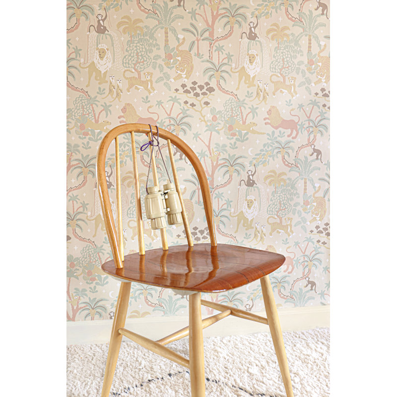 Papier peint lueur jungle , Beige
