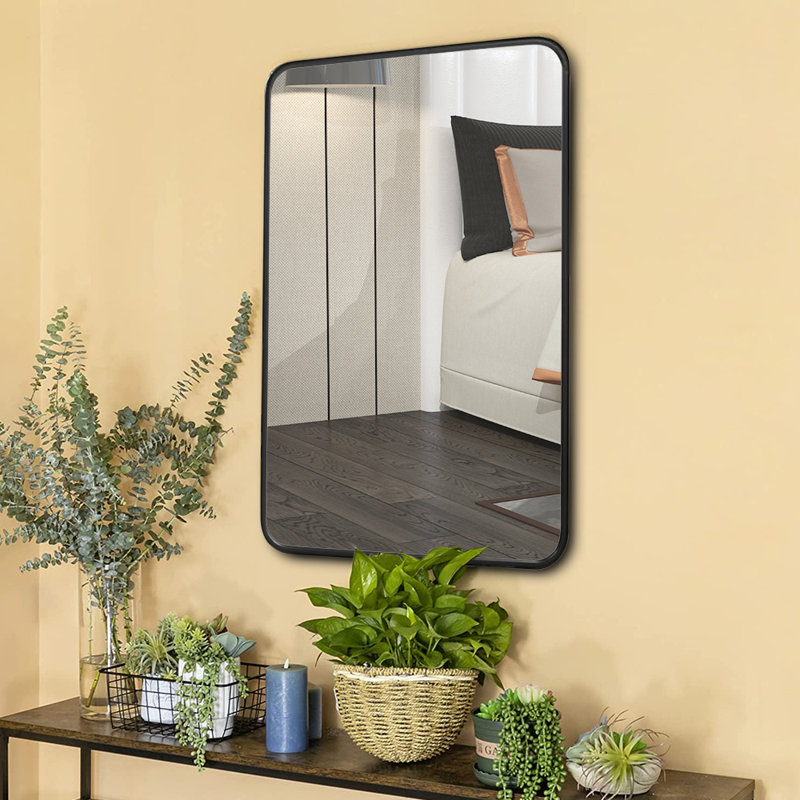 Keaton Mirror, 38" x 24", Brushed Black