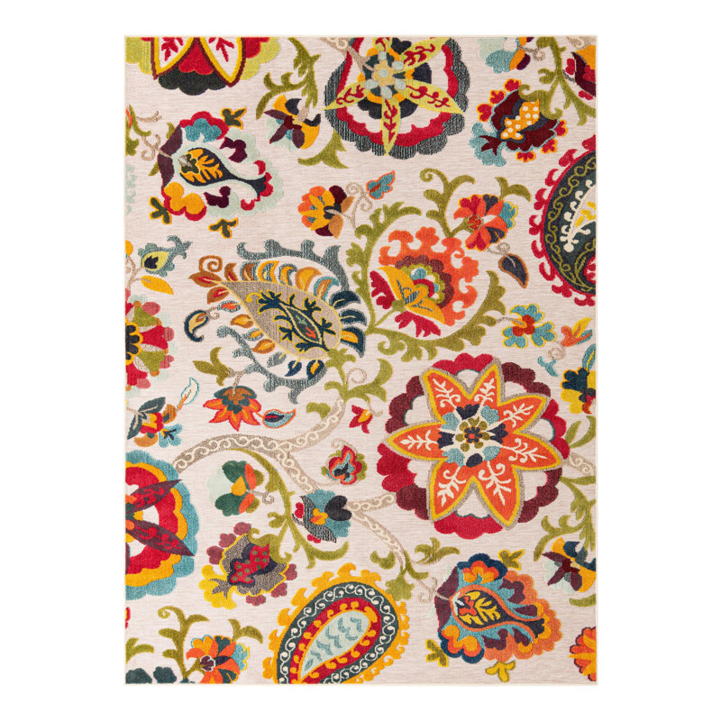 Tapis Bungalow Rose Nahla Caimin, Rectangle 7 pi 10 po x 10 pi