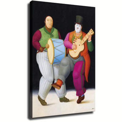 Fernando Botero - El Carnava Canvas Wall Art Framed Ready to Hang Living Room Bedroom Home Decor