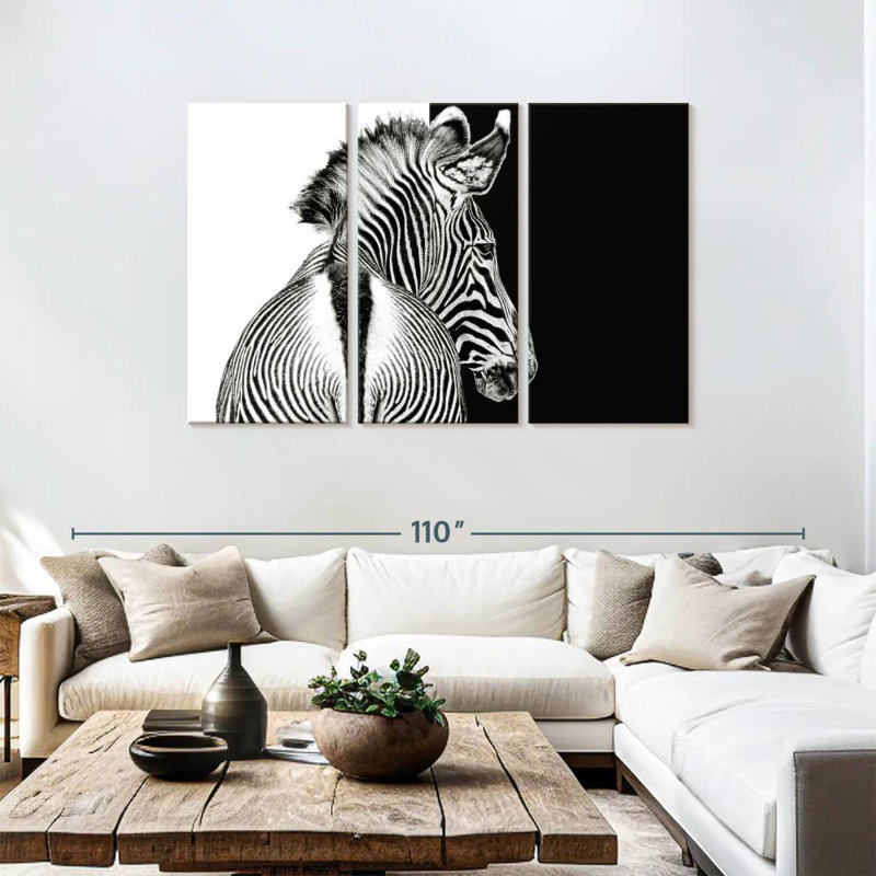 Brampt Zebra Contrast, 48" H x 74" W