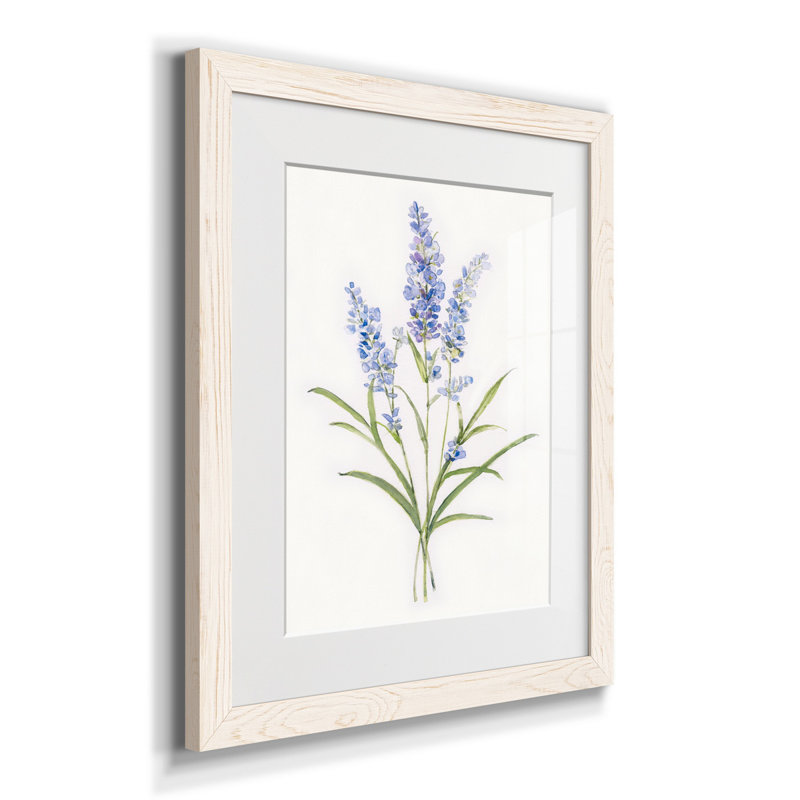 Lavande botanique délicate - impression, Blanc, H 20 po x l 17 po x P 1,5 po