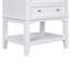Meuble-lavabo 24 po sans lavabo, base seulement, structure en bois massif, armoire de rangement avec tiroir et tablette ouverte, blanc