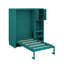 Lit escamotable mural simple avec bibliothèque, armoire supérieure, bureau extensible et rangement latéral-1554732219