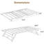 Structure de lit simple avec lit gigogne escamotable avec roulettes verrouillables, plateforme en métal pliable pour lit de jour-1037006916