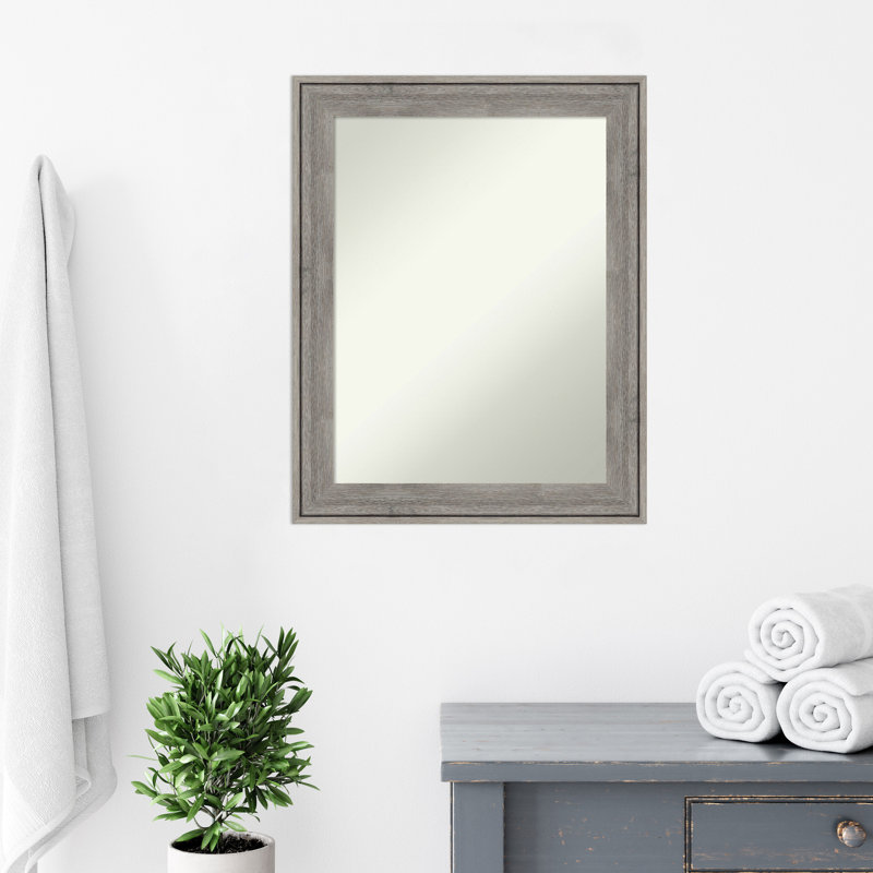 Miroir mural de salle de bain Regis Barnwood, H 28,5 po x l 22,5 po