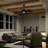 Iras 52 in. Indoor/Outdoor Distressed Black Downrod Mount Ceiling Fan with Integrated LED with Wall Control Included-924528628