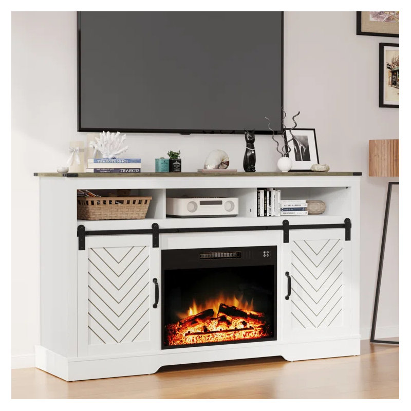 Unfinished Entertainment Center for TVs up to 70" with Fireplace Included