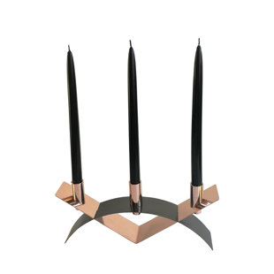 Porte-bougie avec trois bougies Elleffe
