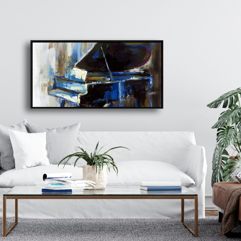 Abstract Grand Piano Print On Canvas, H 24 po x l 48 po