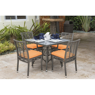 Ensemble repas extérieur pour 4 personnes Square