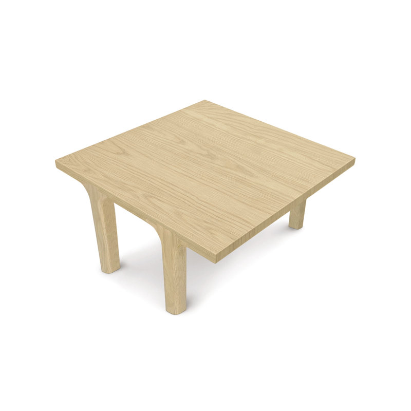 Sierra Solid Wood End Table, Natural Oak, 24" D x 24" W x 14" H