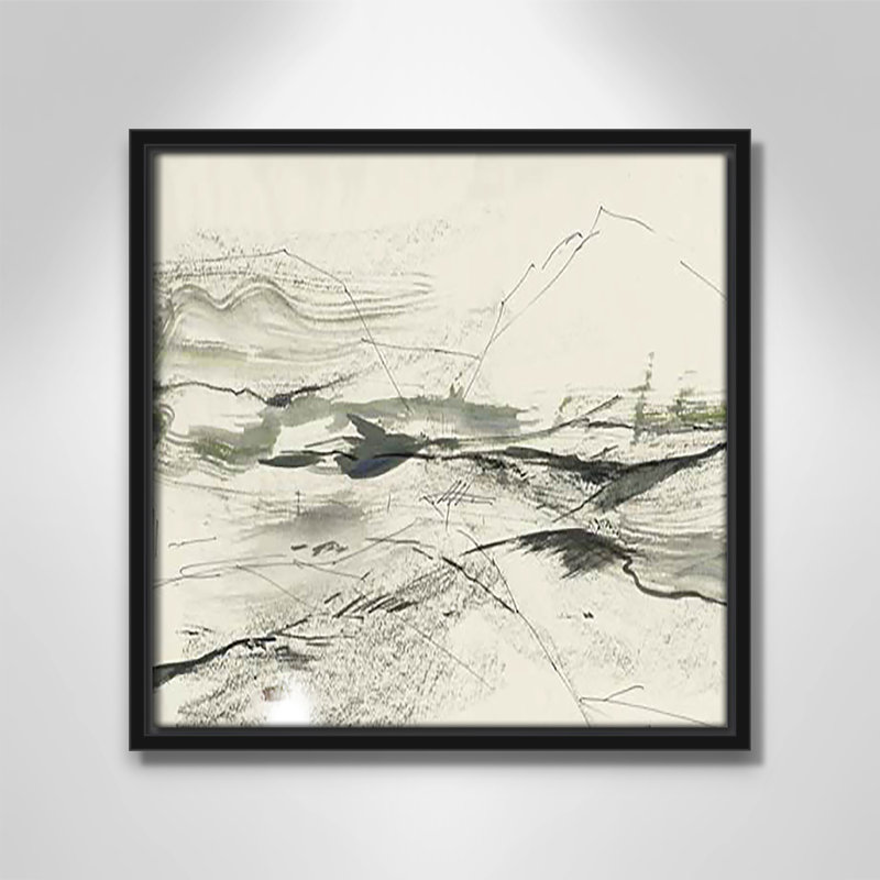 " Green Sketches " by PI Studio, Cadre flottant noir, H 13,5 po x l 13,5 po x P 2 po