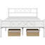 Modern Metal Bed Frame with Cross-design Headboard & Footboard-230473510-230473508