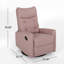 Fauteuil inclinable à bascule pivotant en tissu rose pour chambre d'enfant et salon-217361957