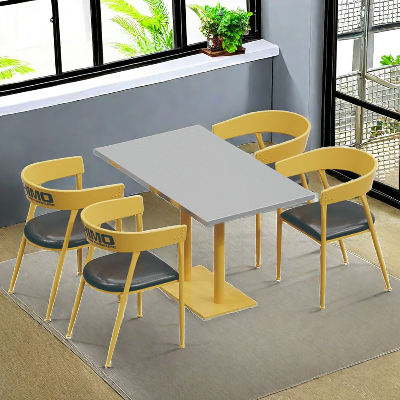 Murch 4 - Person Pedestal Dining Set, 29.6'' H x 47.3'' L x 27.6'' W, Yellow, Yellow
