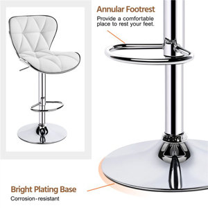 Anjolee 32.5'' Swivel Adjustable Kitchen Bar Stool.  bases only   incomplete 