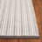 909 Hand Woven Cotton/Wool Striped Rug in Beige/Ivory-793556443