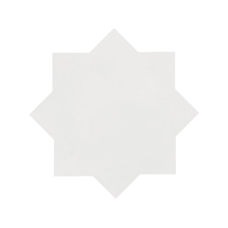 Carrelage motif étoile et croix, Blanc