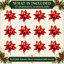 Décorations de Noël en forme de poinsettia à paillettes rouges (lot de 12)-1378657542