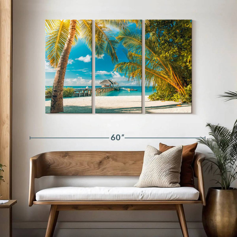 Plage d'été Gillard Maldives, H 32 po x l 50 po