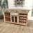 Binnings Reclaimed Wood Crescent Shaped Liquor Storage 2 Door 3 Shelf and 1 Drawer Bar with Bottle Racks