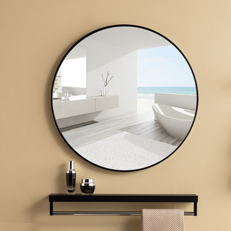 Miroir de salle de bain mural Katha, H 24 po x l 24 po x P 1,10 po