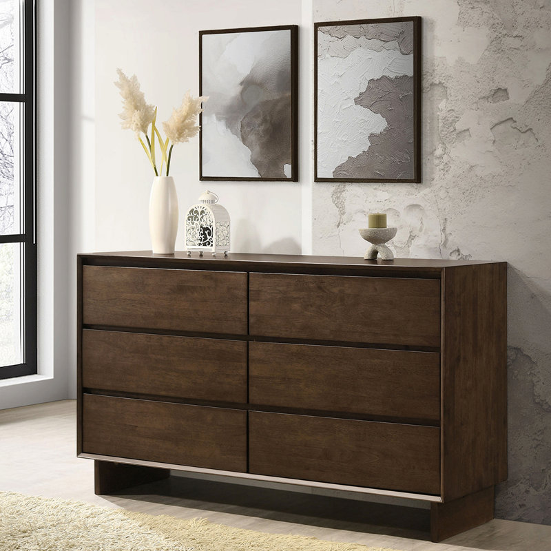 Commode 6 tiroirs Warm Brown