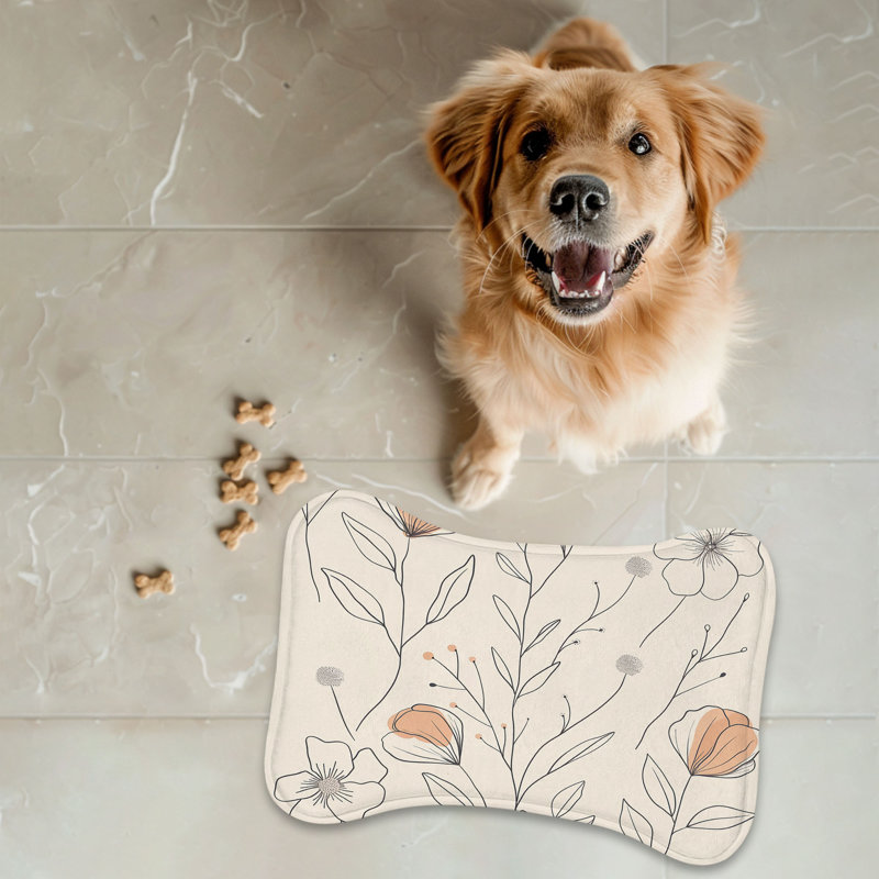 Earthy Boho Florals - Tapis d'alimentation en os 1 pièce