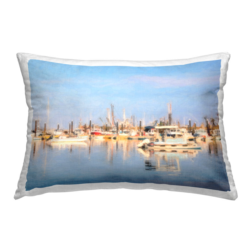 Coussin décoratif flou abstrait Marina Marina par Graffitee Studios