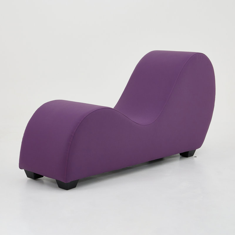 Faux Leather Chaise Lounge, Purple