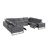 Top Grain Italian Leather 8-Piece U-Shaped Modular Power Reclining Sectional With 4 Power Recliners & Power Headrests – No Console-111134644