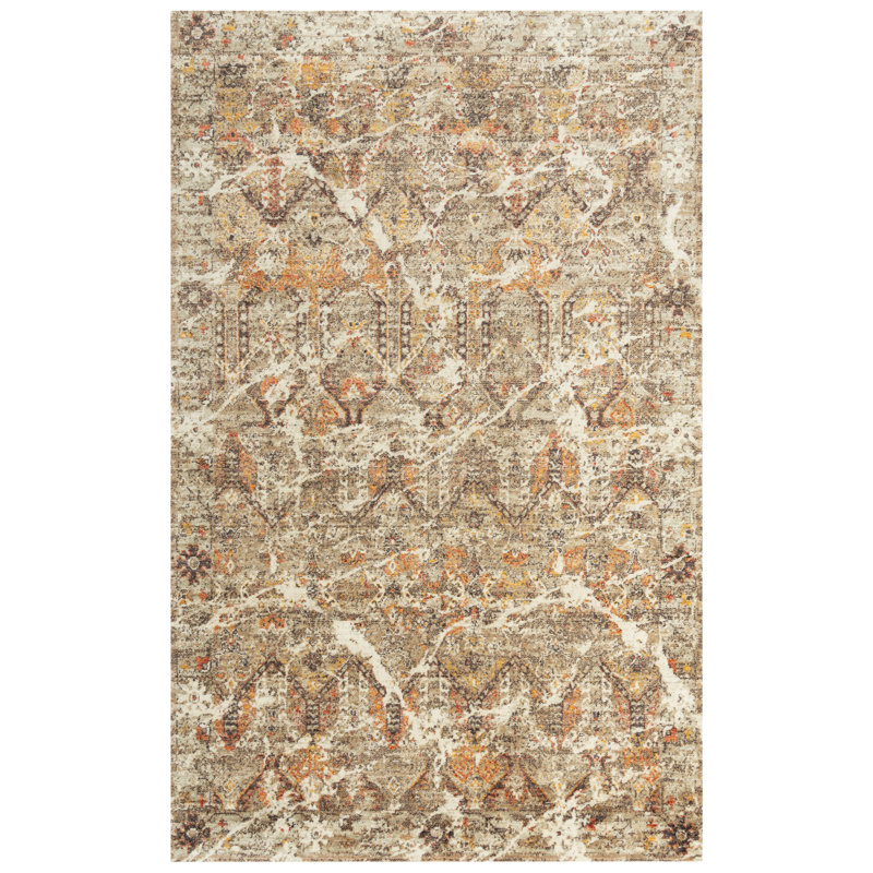 Tapis brun / beige en laine Maratea, Rectangle 8 pi x 10 pi