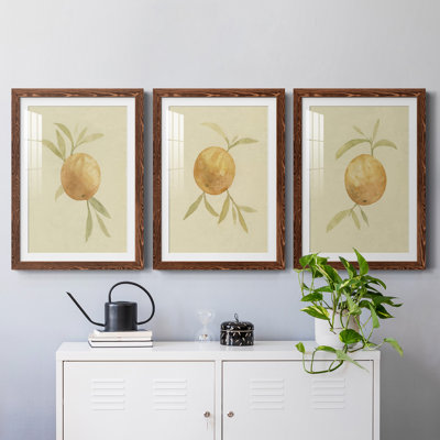 " Dappled Oranges I " 3 - Pieces Painting Print